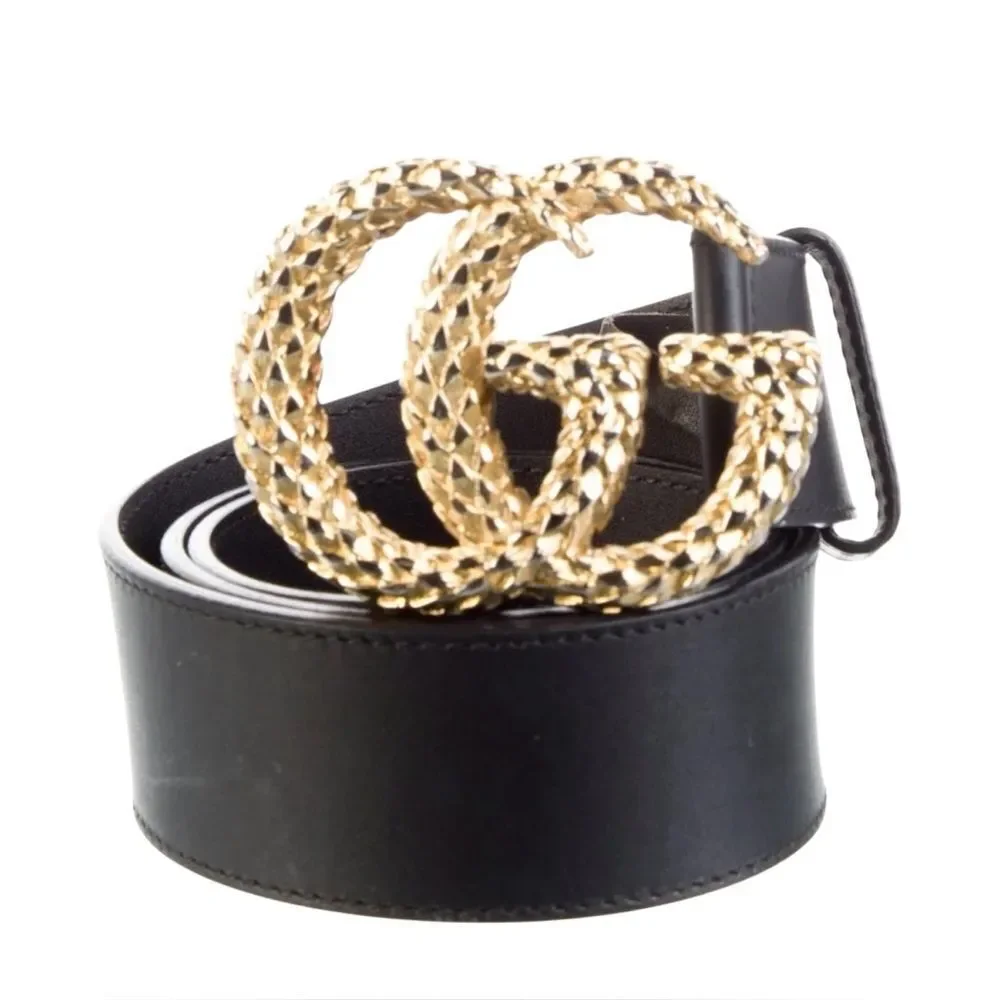 Authentic Gucci Black Leather Belt(Size 75)